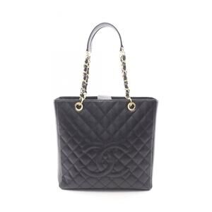 CHANEL Matelasse PST Tote Bag in Grained Calfskin Leather, Women's, Black